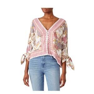 Free People Catch Me If You Can Floral Boho Blouse Top NWOT XS